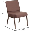 image:imageFlash Furniture 4 Pack HERCULES Series 21W Church Chair in Dark Gray Fabric  Silver Vein FrameBrown Dot FabricGold Vein Frame
