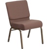 image:imageFlash Furniture 4 Pack HERCULES Series 21W Church Chair in Dark Gray Fabric  Silver Vein FrameBrown Dot FabricGold Vein Frame