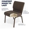image:imageFlash Furniture 4 Pack HERCULES Series 21W Church Chair in Dark Gray Fabric  Silver Vein FrameBrown Dot FabricGold Vein Frame