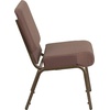 image:imageFlash Furniture 4 Pack HERCULES Series 21W Church Chair in Dark Gray Fabric  Silver Vein FrameBrown Dot FabricGold Vein Frame