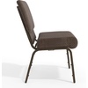 image:imageFlash Furniture 4 Pack HERCULES Series 21W Church Chair in Dark Gray Fabric  Silver Vein FrameBrown Dot FabricGold Vein Frame