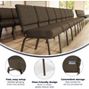 image:imageFlash Furniture 4 Pack HERCULES Series 21W Church Chair in Dark Gray Fabric  Silver Vein FrameBrown FabricGold Vein Frame