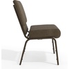 image:imageFlash Furniture 4 Pack HERCULES Series 21W Church Chair in Dark Gray Fabric  Silver Vein FrameBrown FabricGold Vein Frame