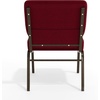 image:imageFlash Furniture 4 Pack HERCULES Series 21W Church Chair in Dark Gray Fabric  Silver Vein FrameBurgundy FabricGold Vein Frame