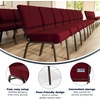 image:imageFlash Furniture 4 Pack HERCULES Series 21W Church Chair in Dark Gray Fabric  Silver Vein FrameBurgundy FabricGold Vein Frame