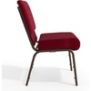 image:imageFlash Furniture 4 Pack HERCULES Series 21W Church Chair in Dark Gray Fabric  Silver Vein FrameBurgundy FabricGold Vein Frame
