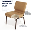 image:imageFlash Furniture 4 Pack HERCULES Series 21W Church Chair in Dark Gray Fabric  Silver Vein FrameCaramel FabricCopper Vein Frame