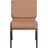 image:imageFlash Furniture 4 Pack HERCULES Series 21W Church Chair in Dark Gray Fabric  Silver Vein FrameCaramel FabricCopper Vein Frame
