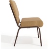 image:imageFlash Furniture 4 Pack HERCULES Series 21W Church Chair in Dark Gray Fabric  Silver Vein FrameCaramel FabricCopper Vein Frame