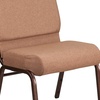 image:imageFlash Furniture 4 Pack HERCULES Series 21W Church Chair in Dark Gray Fabric  Silver Vein FrameCaramel FabricCopper Vein Frame