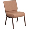 image:imageFlash Furniture 4 Pack HERCULES Series 21W Church Chair in Dark Gray Fabric  Silver Vein FrameCaramel FabricCopper Vein Frame