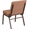 image:imageFlash Furniture 4 Pack HERCULES Series 21W Church Chair in Dark Gray Fabric  Silver Vein FrameCaramel FabricCopper Vein Frame