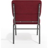 image:imageFlash Furniture 4 Pack HERCULES Series 21W Church Chair in Dark Gray Fabric  Silver Vein FrameCrimson FabricSilver Vein Frame