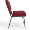 image:imageFlash Furniture 4 Pack HERCULES Series 21W Church Chair in Dark Gray Fabric  Silver Vein FrameCrimson FabricSilver Vein Frame