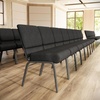 image:imageFlash Furniture 4 Pack HERCULES Series 21W Church Chair in Dark Gray Fabric  Silver Vein FrameDark Gray FabricSilver Vein Frame