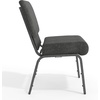 image:imageFlash Furniture 4 Pack HERCULES Series 21W Church Chair in Dark Gray Fabric  Silver Vein FrameDark Gray FabricSilver Vein Frame