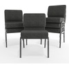 image:imageFlash Furniture 4 Pack HERCULES Series 21W Church Chair in Dark Gray Fabric  Silver Vein FrameDark Gray FabricSilver Vein Frame