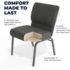 image:imageFlash Furniture 4 Pack HERCULES Series 21W Church Chair in Dark Gray Fabric  Silver Vein FrameDark Gray FabricSilver Vein Frame