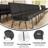 image:imageFlash Furniture 4 Pack HERCULES Series 21W Church Chair in Dark Gray Fabric  Silver Vein FrameDark Gray FabricSilver Vein Frame