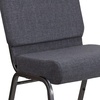 image:imageFlash Furniture 4 Pack HERCULES Series 21W Church Chair in Dark Gray Fabric  Silver Vein FrameDark Gray FabricSilver Vein Frame