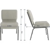 image:imageFlash Furniture 4 Pack HERCULES Series 21W Church Chair in Dark Gray Fabric  Silver Vein FrameGray Dot FabricSilver Vein Frame