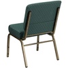 image:imageFlash Furniture 4 Pack HERCULES Series 21W Church Chair in Dark Gray Fabric  Silver Vein FrameHunter Green Dot Patterned FabricGold Vein Frame