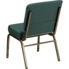 image:imageFlash Furniture 4 Pack HERCULES Series 21W Church Chair in Dark Gray Fabric  Silver Vein FrameHunter Green Dot Patterned FabricGold Vein Frame