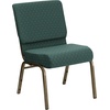 image:imageFlash Furniture 4 Pack HERCULES Series 21W Church Chair in Dark Gray Fabric  Silver Vein FrameHunter Green Dot Patterned FabricGold Vein Frame