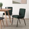 image:imageFlash Furniture 4 Pack HERCULES Series 21W Church Chair in Dark Gray Fabric  Silver Vein FrameHunter Green Dot Patterned FabricGold Vein Frame