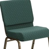 image:imageFlash Furniture 4 Pack HERCULES Series 21W Church Chair in Dark Gray Fabric  Silver Vein FrameHunter Green Dot Patterned FabricGold Vein Frame