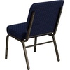 image:imageFlash Furniture 4 Pack HERCULES Series 21W Church Chair in Dark Gray Fabric  Silver Vein FrameNavy Blue Dot Patterned FabricGold Vein Frame