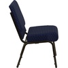 image:imageFlash Furniture 4 Pack HERCULES Series 21W Church Chair in Dark Gray Fabric  Silver Vein FrameNavy Blue Dot Patterned FabricGold Vein Frame