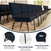 image:imageFlash Furniture 4 Pack HERCULES Series 21W Church Chair in Dark Gray Fabric  Silver Vein FrameNavy Blue Dot Patterned FabricGold Vein Frame