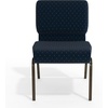 image:imageFlash Furniture 4 Pack HERCULES Series 21W Church Chair in Dark Gray Fabric  Silver Vein FrameNavy Blue Dot Patterned FabricGold Vein Frame