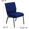 image:imageFlash Furniture 4 Pack HERCULES Series 21W Church Chair in Dark Gray Fabric  Silver Vein FrameNavy Blue FabricSilver Vein Frame