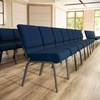 image:imageFlash Furniture 4 Pack HERCULES Series 21W Church Chair in Dark Gray Fabric  Silver Vein FrameNavy Blue FabricSilver Vein Frame