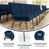 image:imageFlash Furniture 4 Pack HERCULES Series 21W Church Chair in Dark Gray Fabric  Silver Vein FrameNavy Blue FabricSilver Vein Frame