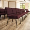 image:imageFlash Furniture 4 Pack HERCULES Series 21W Church Chair in Dark Gray Fabric  Silver Vein FramePlum FabricGold Vein Frame
