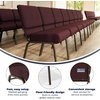 image:imageFlash Furniture 4 Pack HERCULES Series 21W Church Chair in Dark Gray Fabric  Silver Vein FramePlum FabricGold Vein Frame