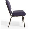 image:imageFlash Furniture 4 Pack HERCULES Series 21W Church Chair in Dark Gray Fabric  Silver Vein FrameRoyal Purple FabricGold Vein Frame