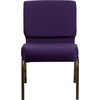 image:imageFlash Furniture 4 Pack HERCULES Series 21W Church Chair in Dark Gray Fabric  Silver Vein FrameRoyal Purple FabricGold Vein Frame