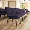 image:imageFlash Furniture 4 Pack HERCULES Series 21W Church Chair in Dark Gray Fabric  Silver Vein FrameRoyal Purple FabricGold Vein Frame