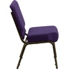 image:imageFlash Furniture 4 Pack HERCULES Series 21W Church Chair in Dark Gray Fabric  Silver Vein FrameRoyal Purple FabricGold Vein Frame
