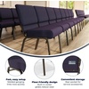 image:imageFlash Furniture 4 Pack HERCULES Series 21W Church Chair in Dark Gray Fabric  Silver Vein FrameRoyal Purple FabricGold Vein Frame