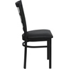 image:imageFlash Furniture 4 Pack HERCULES Series Black Window Back Metal Restaurant Chair  Black Vinyl Seat