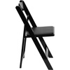 image:imageFlash Furniture 4 Pack HERCULES Series Fruitwood Wood Folding Chair with Vinyl Padded SeatBlack