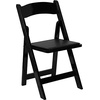 image:imageFlash Furniture 4 Pack HERCULES Series Fruitwood Wood Folding Chair with Vinyl Padded SeatBlack