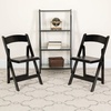 image:imageFlash Furniture 4 Pack HERCULES Series Fruitwood Wood Folding Chair with Vinyl Padded SeatBlack