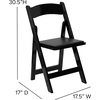 image:imageFlash Furniture 4 Pack HERCULES Series Fruitwood Wood Folding Chair with Vinyl Padded SeatBlack