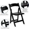 image:imageFlash Furniture 4 Pack HERCULES Series Fruitwood Wood Folding Chair with Vinyl Padded SeatBlack